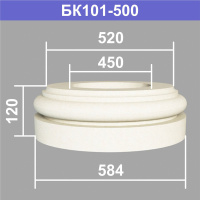 БК101-500 база колонны (s520 d450 D584 h120мм). Армированный полистирол